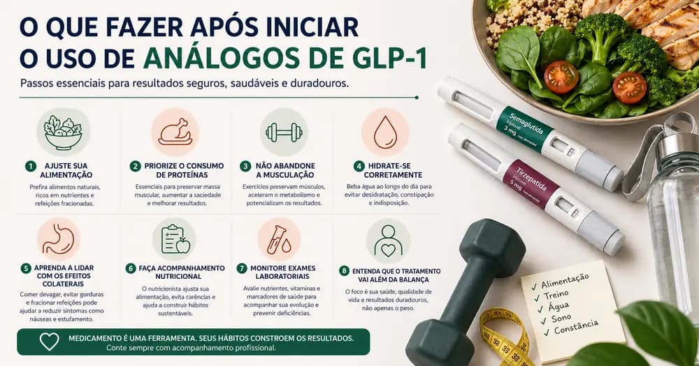 O que fazer após iniciar o uso de análogos de GLP-1: passos essenciais para resultados seguros e duradouros