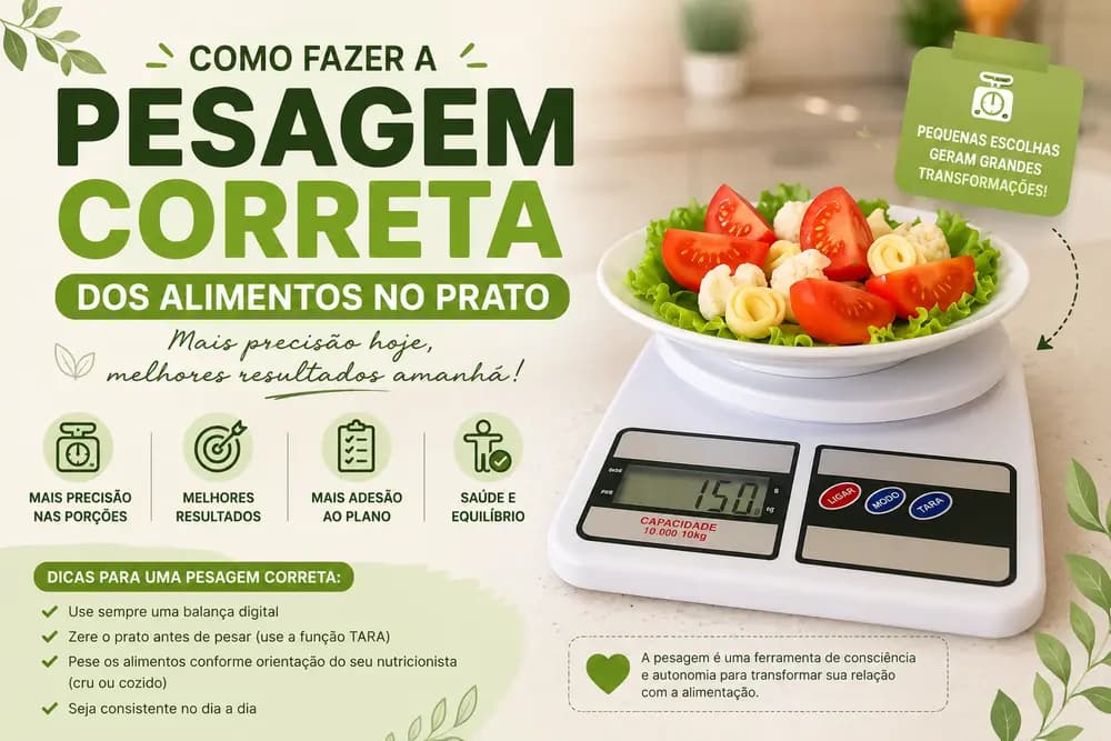 Como Fazer a Pesagem Correta dos Alimentos no Prato e Melhorar os Resultados do Plano Alimentar